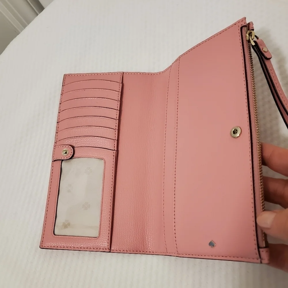 EC Kate Spade Pink Safiano Leather Wristlet/Wallet, Colorful